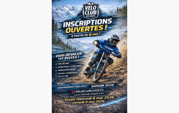 Les inscriptions sont ouvertes! Début des cours le mercredi 6 mai 2026