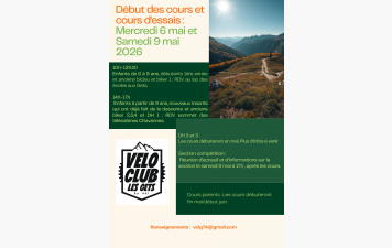 Début des cours et cours d'essais