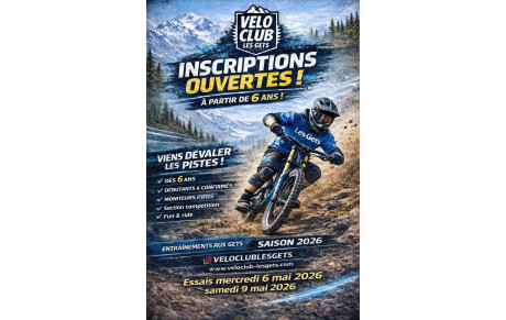 Les inscriptions sont ouvertes! Début des cours le mercredi 6 mai 2026